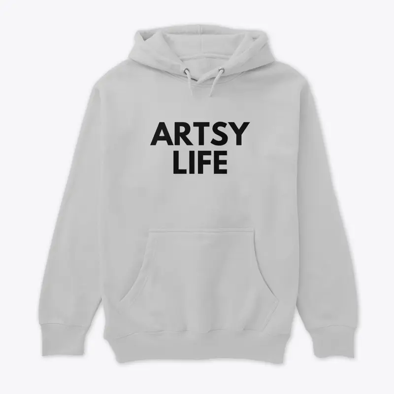 Artsy Life Black Logo Hoodie