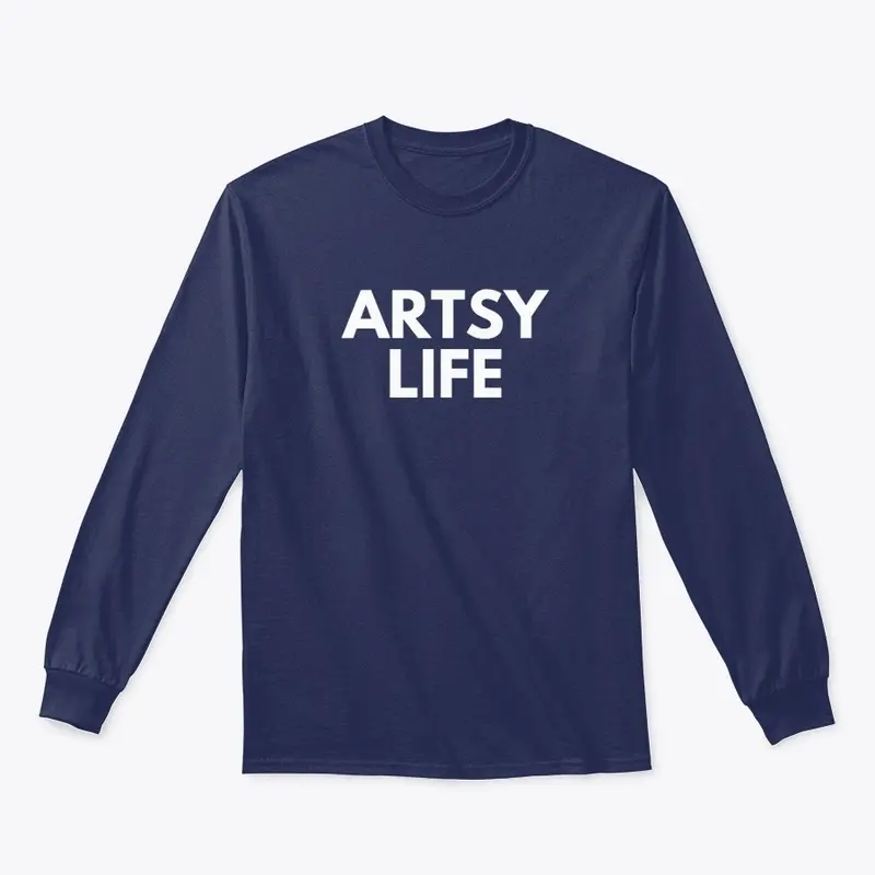 Artsy Life White Logo Long Sleeve