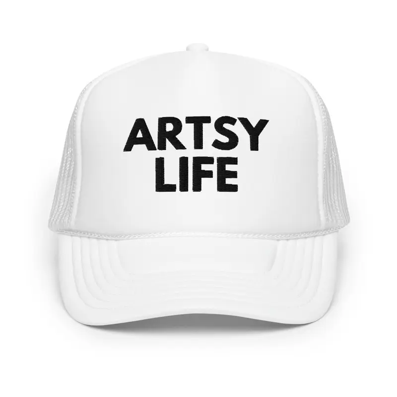 Artsy Life Trucker Hat (White)