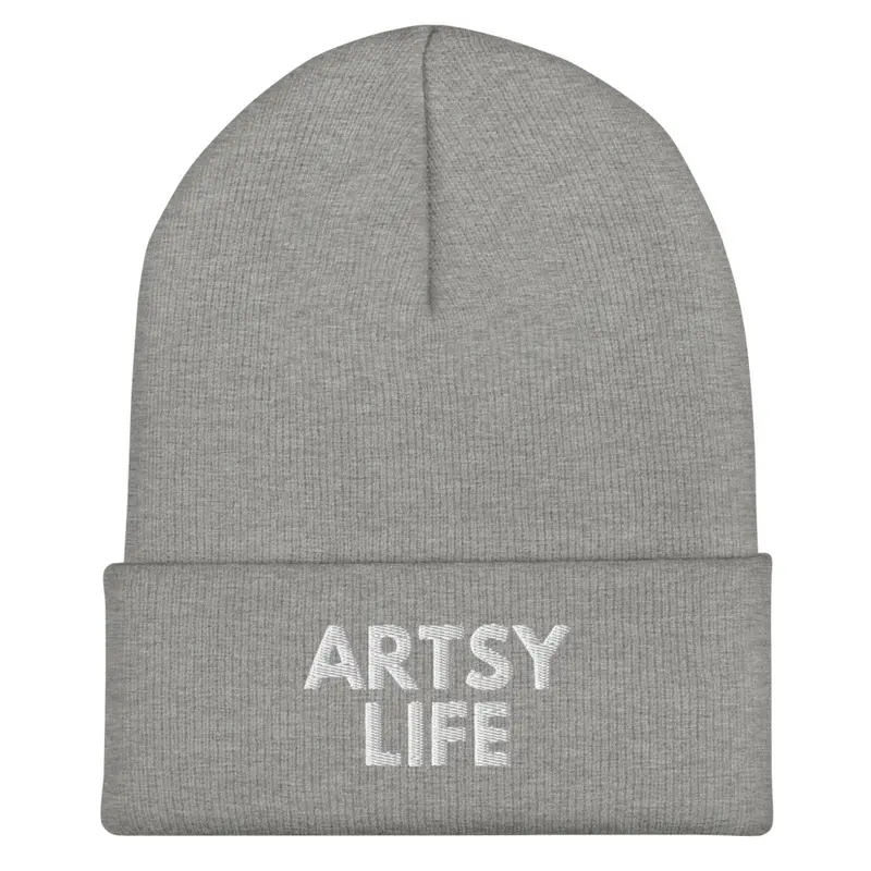 Artsy Life White Logo Beanie