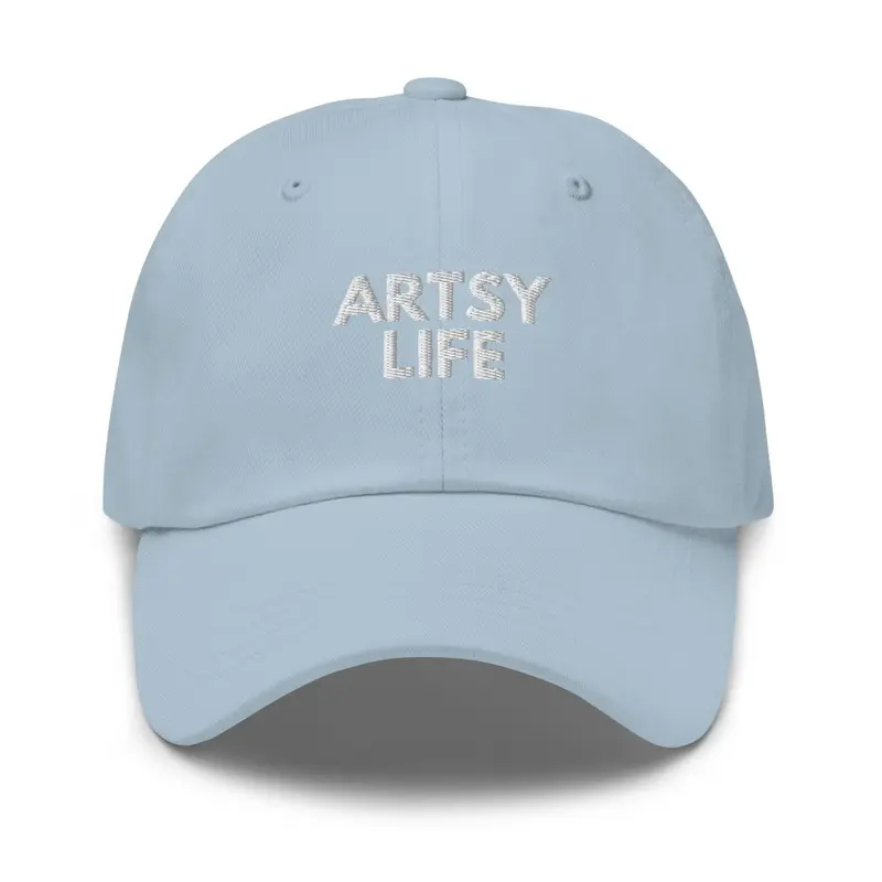 Artsy Life White Logo Dad Cap