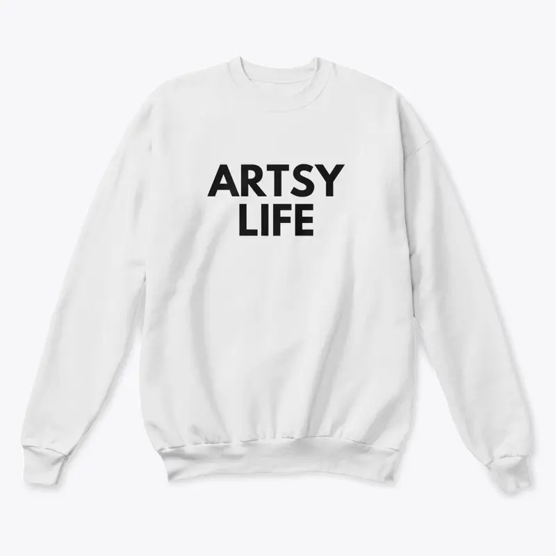 Artsy Life Black Logo Crewneck