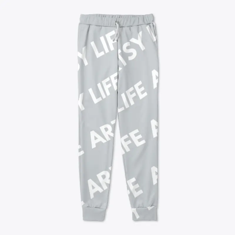 Artsy Life White Logo Joggers